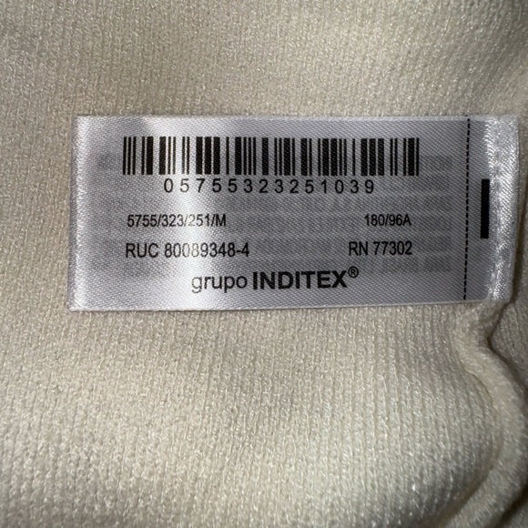 ZARA SOFT TEXTURED KNIT MENS SWEATER. Oyster white. Size medium. NWOT - Picture 8 of 15